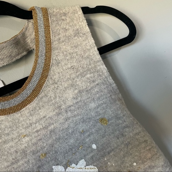 AnthropologieGray Knitted and Knotted Drop Waist Short Casual Dress size small - Picture 7 of 12